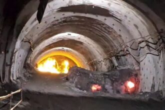 video autostrada sibiu pitesti turcii de la mapa cengiz avanseaza cu lucrarile la tunelul robesti au excavat peste 200 din 900 de metri 69626f6ea5d06