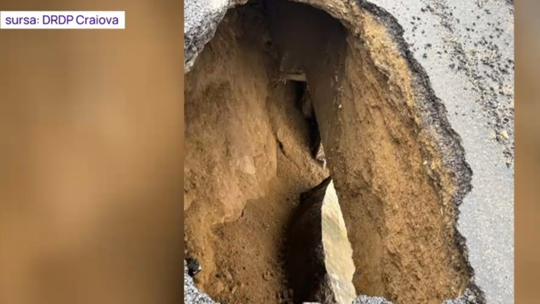 crater urias in asfalt pe dn 56a drobeta turnu severin calafat se circula cu restrictii 6981db5b875ba