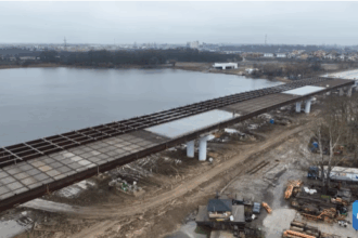 video autostrada bucurestiului a0 muncitorii lui umbrarescu au turnat primele segmente de beton la podul peste lacul cernica 6995cc0145c49